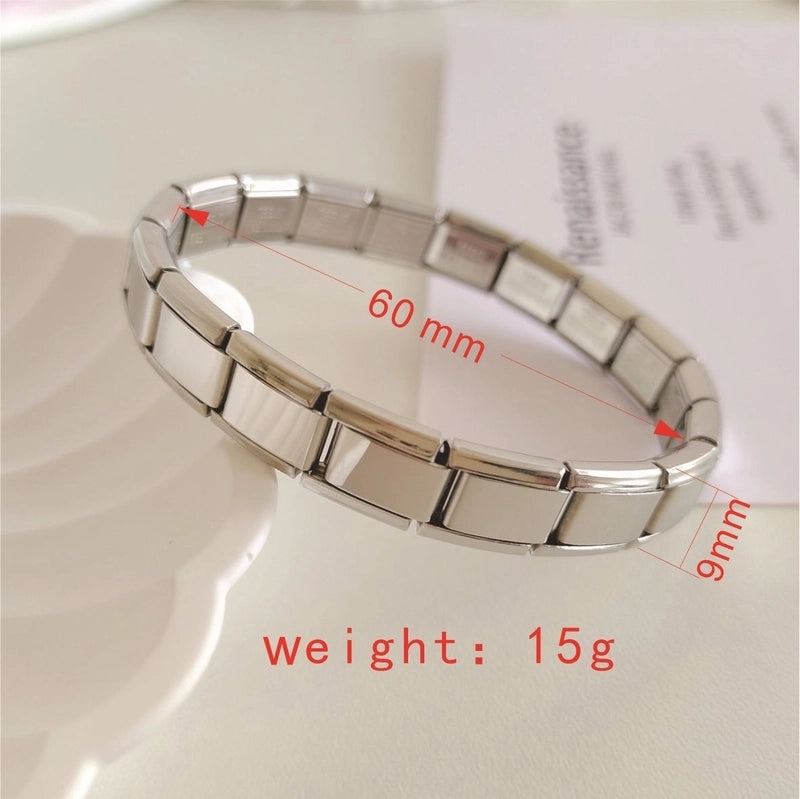 Minimalist Geometric Heart Shape Bow Knot 304 Stainless Steel Bracelets In Bulk