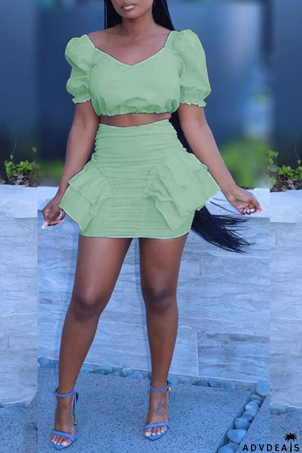 Black Sexy Patchwork Stringy Selvedge Off the Shoulder Short Sleeve Two Pieces