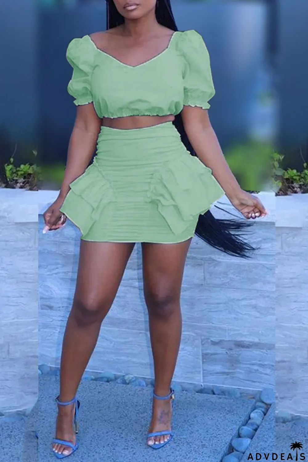 Black Sexy Patchwork Stringy Selvedge Off the Shoulder Short Sleeve Two Pieces