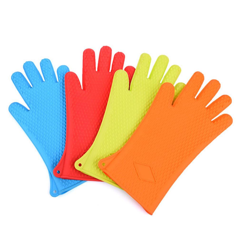 

Kitchen Heat Resistant Silicone Glove Oven Pot Holder BBQ Cooking Mitt, 橙色, 501 Original