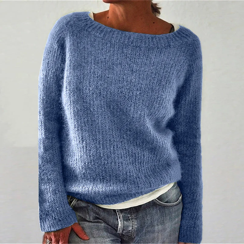 Uveng Solid Color Static Version Basic Style Sweaters
