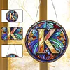 Diamond Painting Double Sided Letter K Suncatcher Hanging Ornament for Home Decor