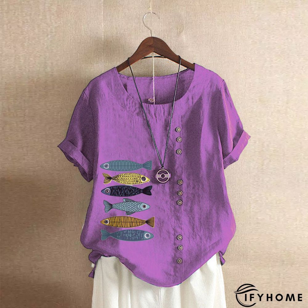 Casual Short Sleeve Large T-shirt | IFYHOME