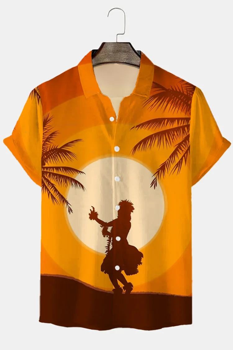 Hawaiian Casual Print Short Sleeve Shirt