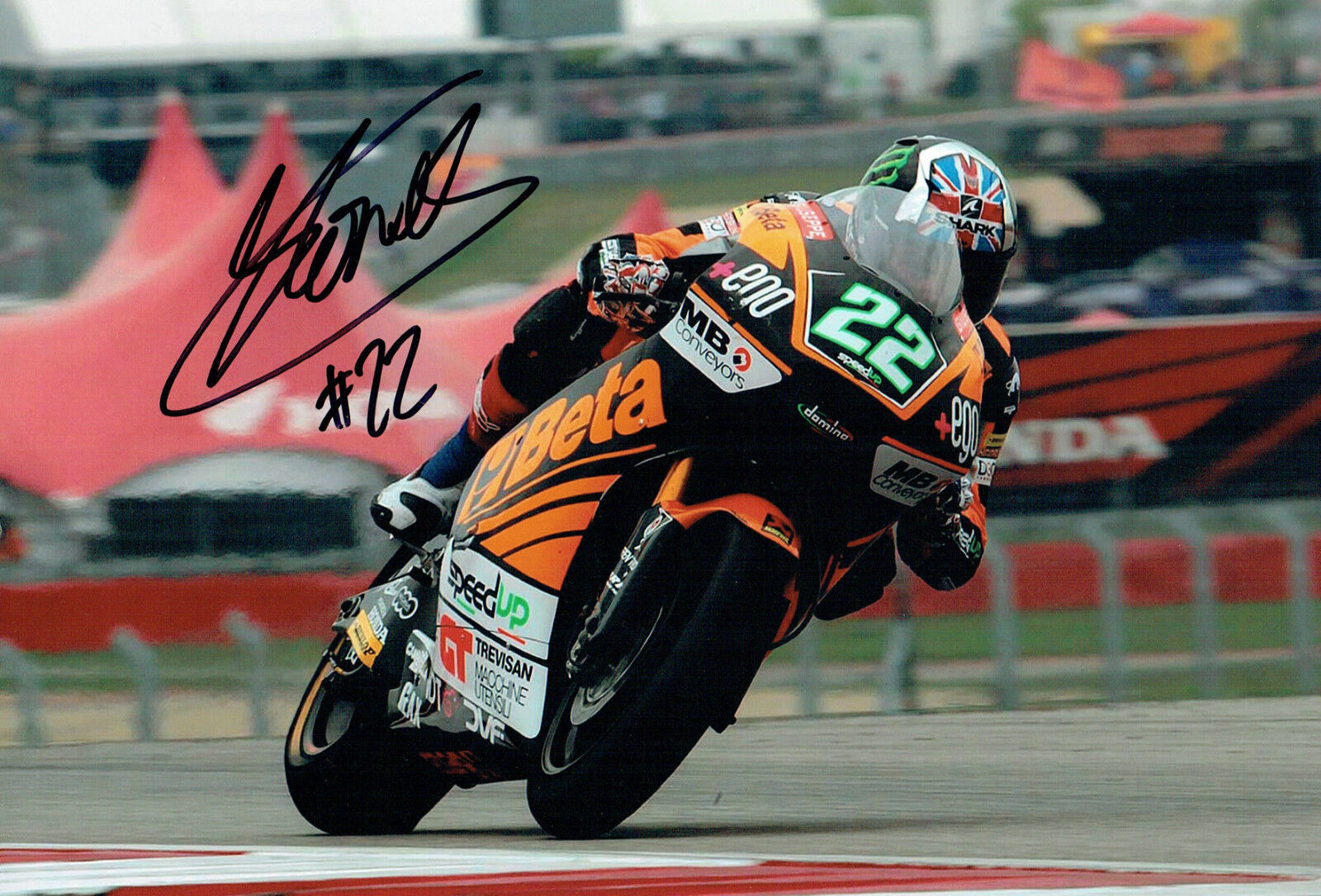 Sam LOWES SIGNED Speed Up Rider Moto2 Autograph 12x8 Photo Poster painting AFTAL COA