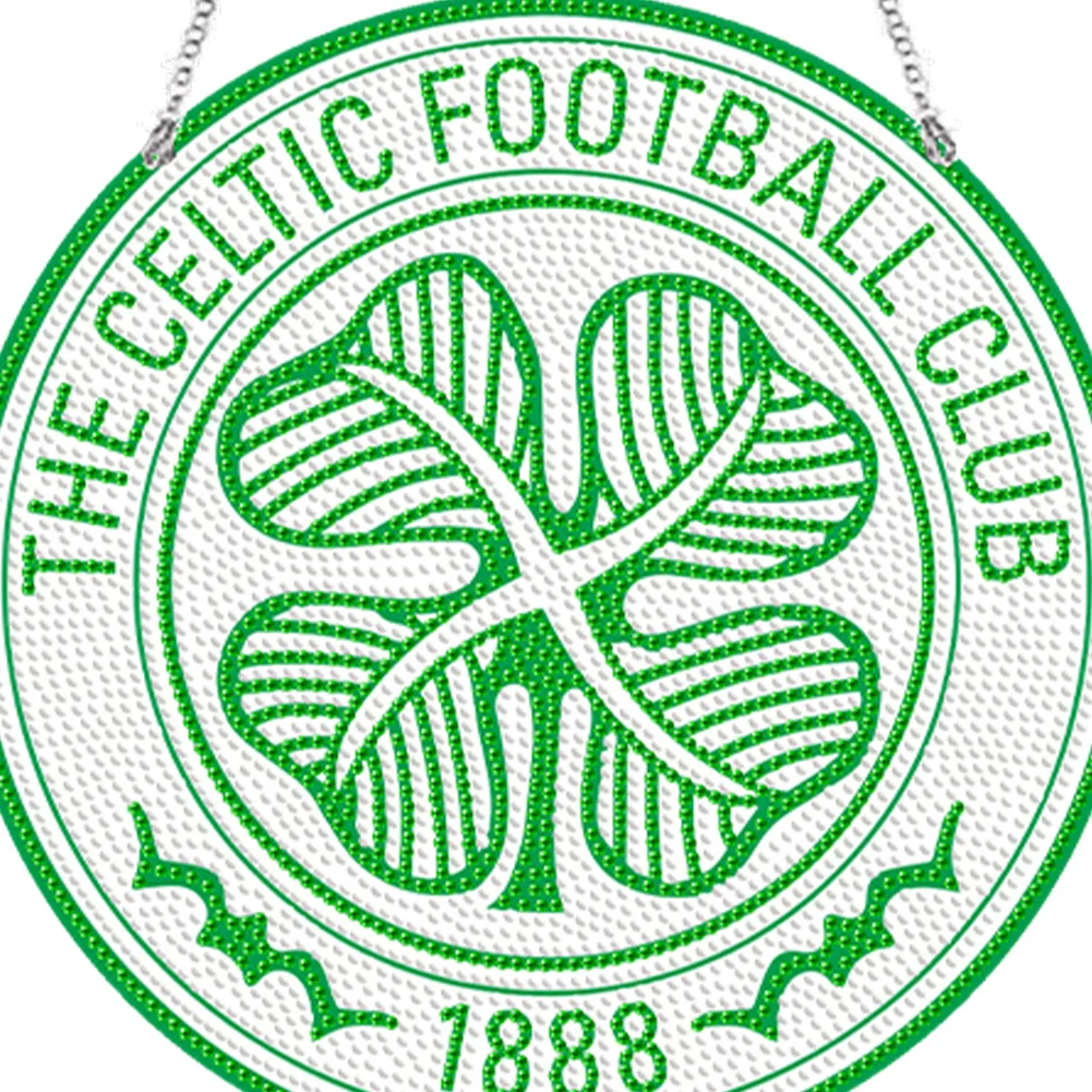 DIY Celtic Club Acrylic Diamond Painting Art Pendant Christmas Home Windows Decor