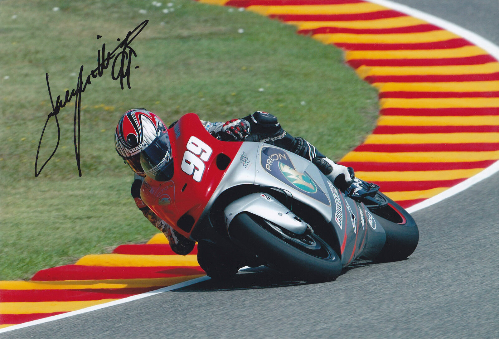 MotoGP JEREMY McWILLIAMS Signed PROTON TEAM ROBERTS Colour Photo Poster painting