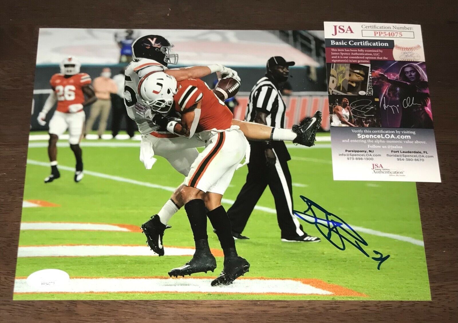 Bubba Bolden Miami Hurricanes Signed 8x10 Autographed Photo Poster painting JSA COA N4