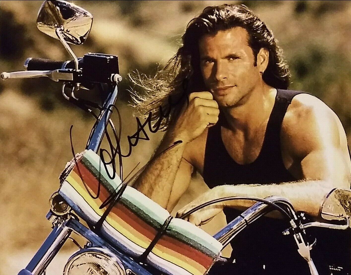 Lorenzo Lamas signed 8 x 10