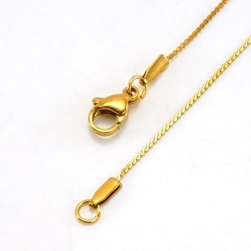 Stainless Steel 18K Gold Plated Basic Plating Geometric Titanium Steel Necklace