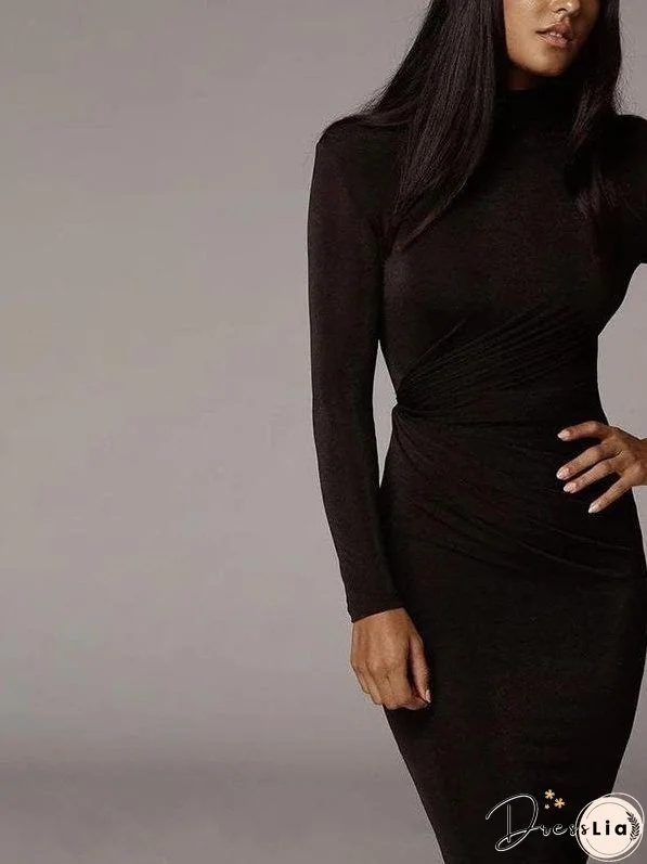 Women Solid Bodycon Pencil Dress for Women