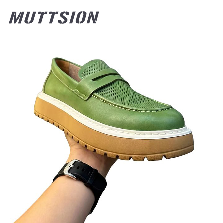 MUTTSION Cowhide  Casual Loafers MUTTSION.COM MUTTSION