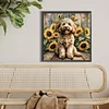 Diamond Painting-DIY Full Round Drill Garden Dog(40*40 CM)