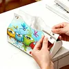 DIY Diamond Art Tissue Box Holder Bird Design PULeather Crystal Mosaic Desktop Organizer Bag Resin Rhinestone Storage Organizer Gem Art Home Office Decor Craft Gift for Women