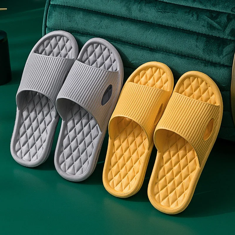 Slippers Mens 2022 Summer Shoes Bathroom Anti-slip Casual Beach Sandals Soft Sole Slide Big Size Female Male Flip Flops