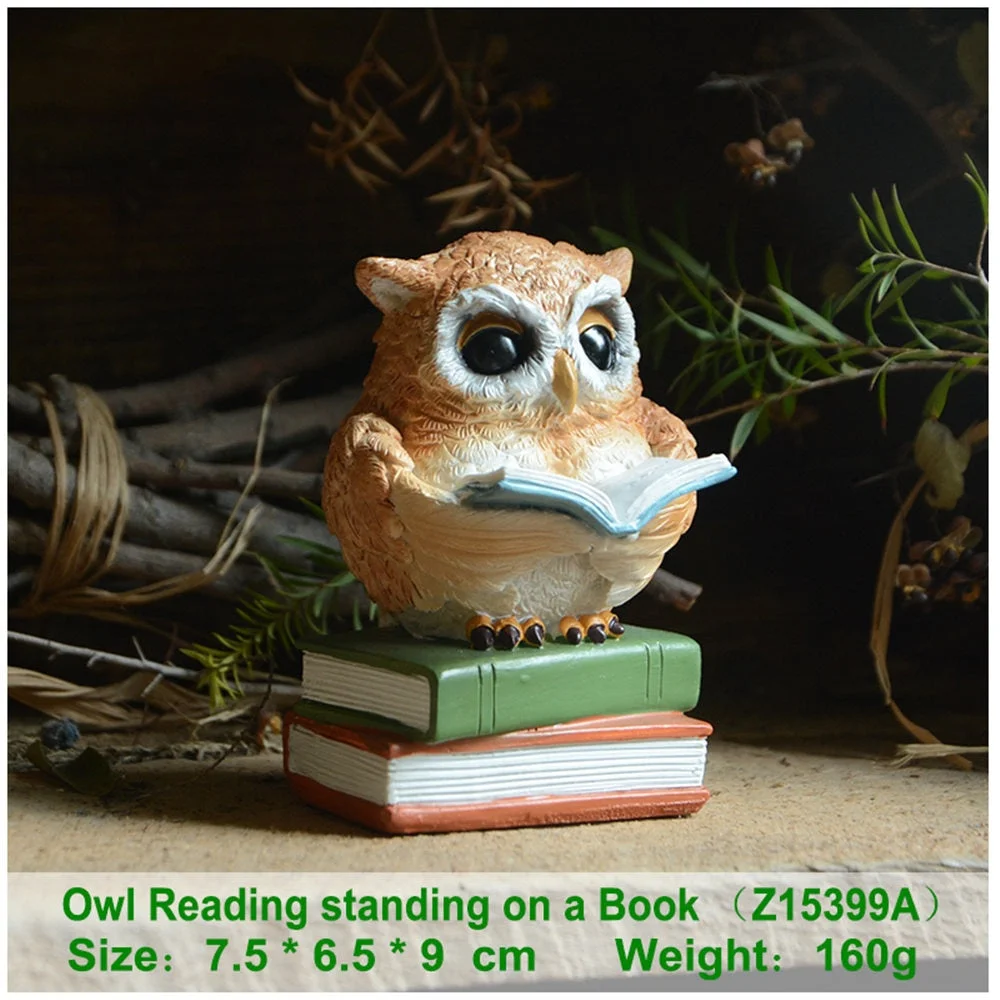 Everyday Collection Owl animal Figurine Modern Crafts  home Decoration accessories  miniature garden tabletop Shelves ornament