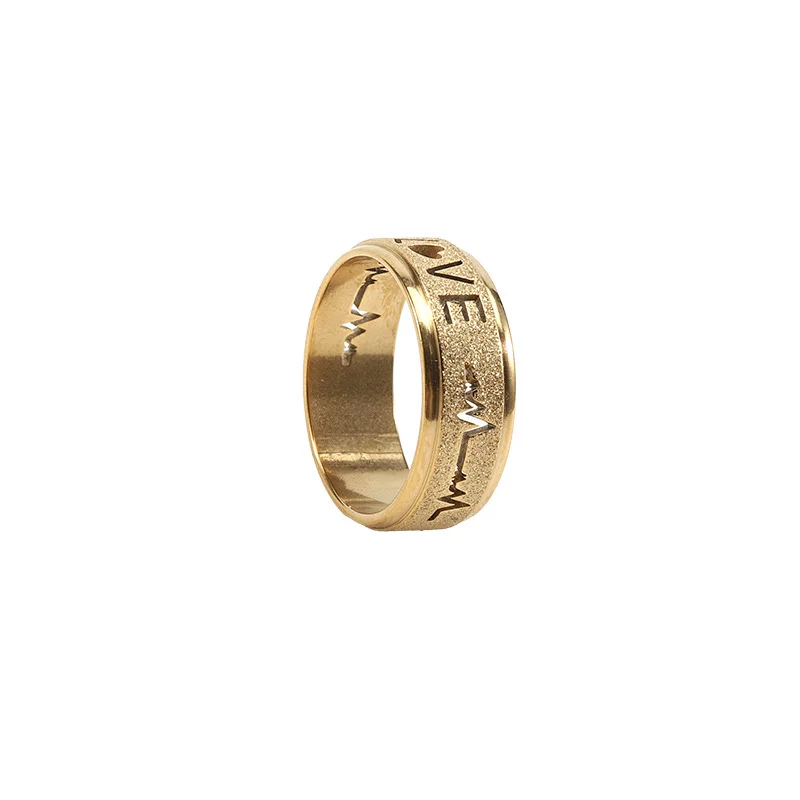 Gold Plated Frosted Skeleton Ring