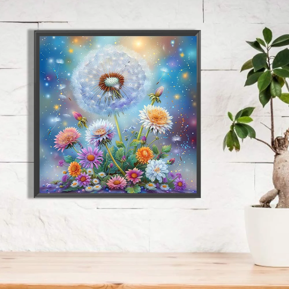Partial AB Diamond Painting - Full Round Drill - Dandelion(Canvas|45*45cm)