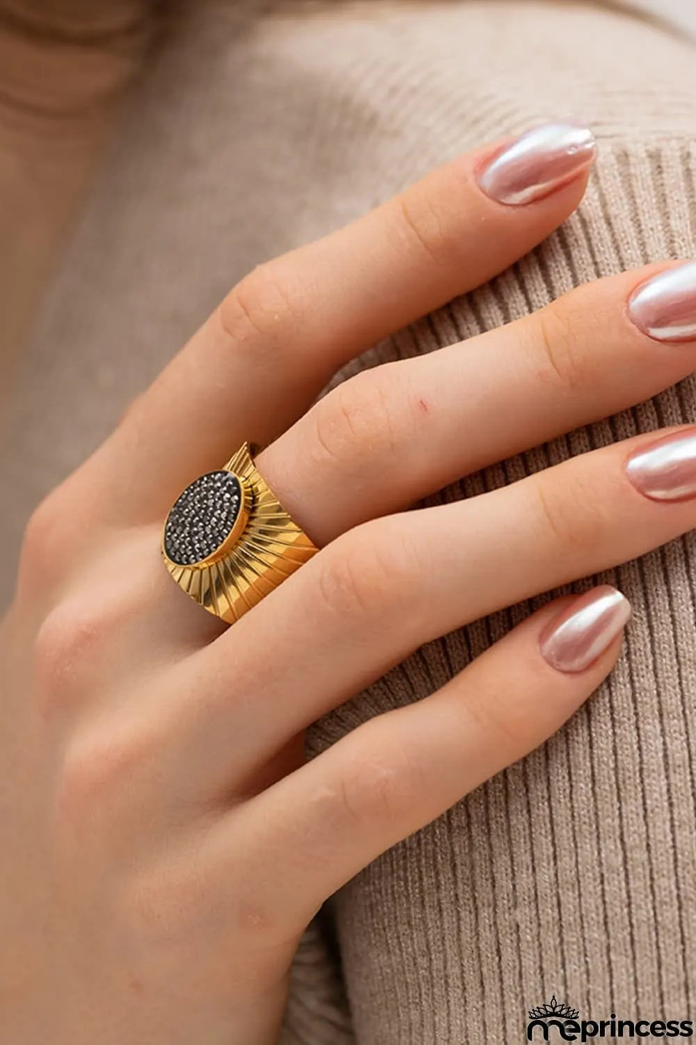 Wide Band Stainless Steel Open Ring