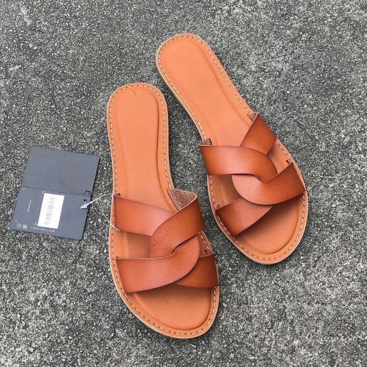 Summer Style Fashion PU Leather Slides Radinnoo.com