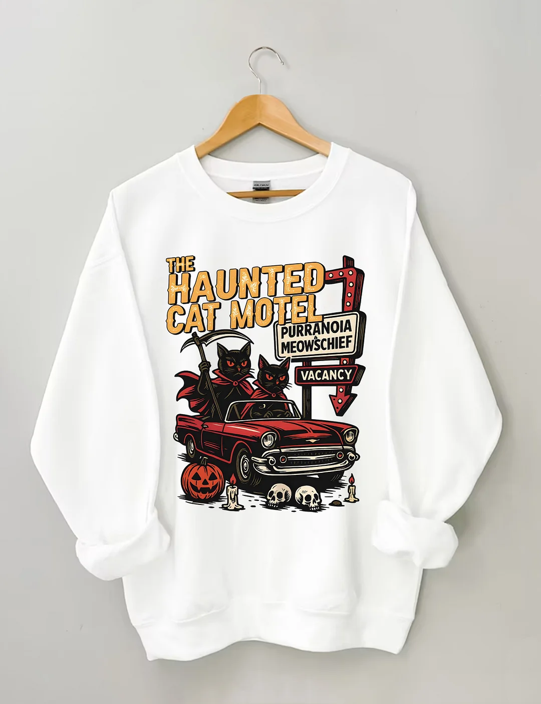 Haunted Cat Motel Sweatshirt