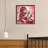 (40*40cm)Girl White Tiger - Full Round Drill Diamond Painting