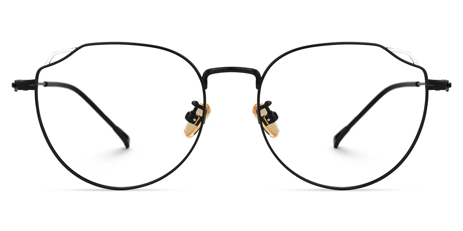 Burton Schwarz Rund Brille Schwarz