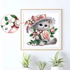 Diamond Painting-DIY Crystal Rhinestonet Flower Cat