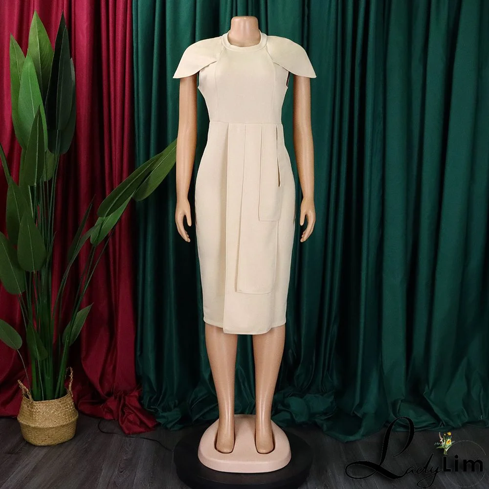 Ladies Africa Summer Elegant Short Sleeve Bodycon Dress