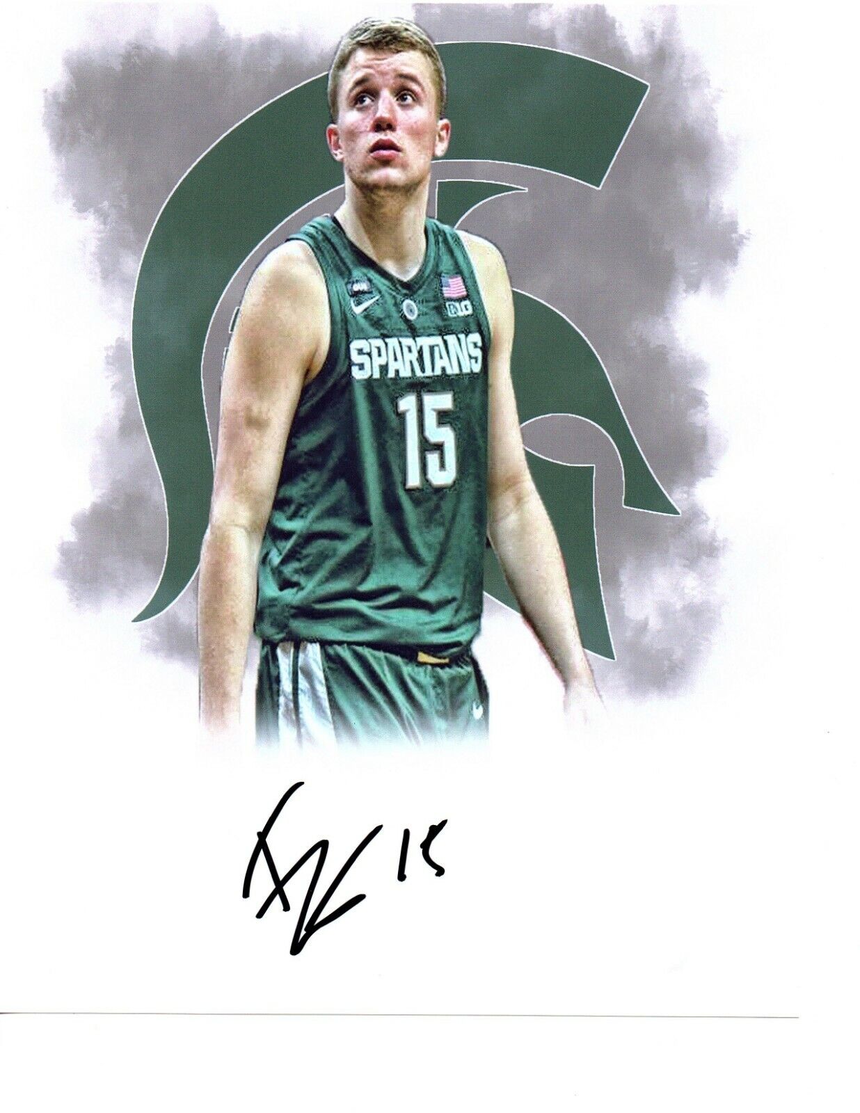 Thomas Kithier Michigan State Spartans basketball autographed signed 8x10 Photo Poster painting