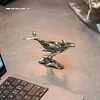 Humpback Whale Mini Sculpture,Collectible Metal Desk Ornament