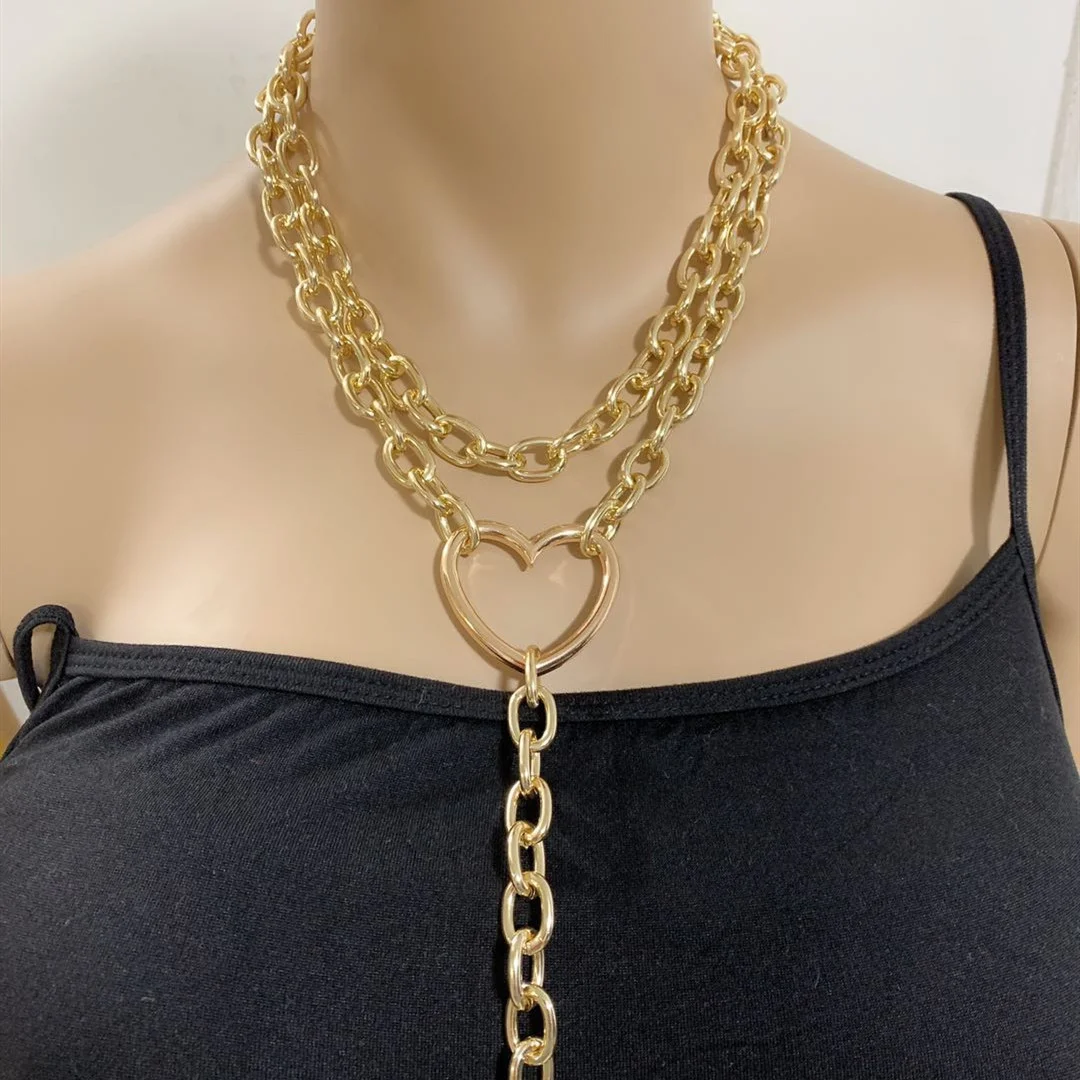 Creative and simple circle metal necklace