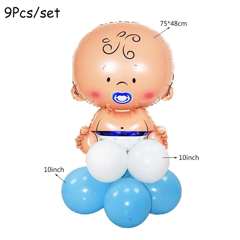 4D Transparent Baby Boy Girl Blue Pink Bubble Balloon Bear Foil Balloons Kids Birthday Gender Reveal Baby Shower Decorations