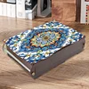 (US Local)Diamond Painting Storage Box DIY 5D Diamond Painting Jewelry Box (Flower A)