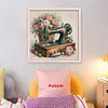 Flower Sewing Machine-11CT Stamped Cross Stitch 45*45cm/17.72*17.72in tapestrymarket