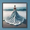 Beach Dress Girl-Paint by Numbers Acrylic Painting 40*40cm