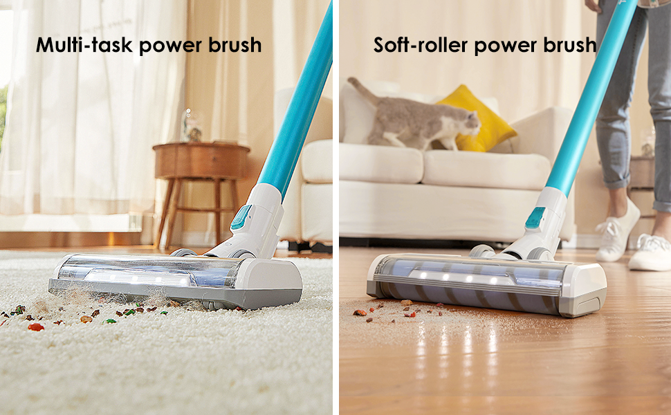 Two Power Brushes for Multi-Surface Cleaning