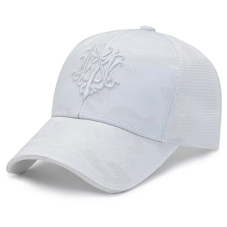 Brand Men s Net Cap Summer Outdoor Sports 6 Panels Letter Camouflage Mesh Snapback Caps Women Shade Travel Sun Hats Adjustable
