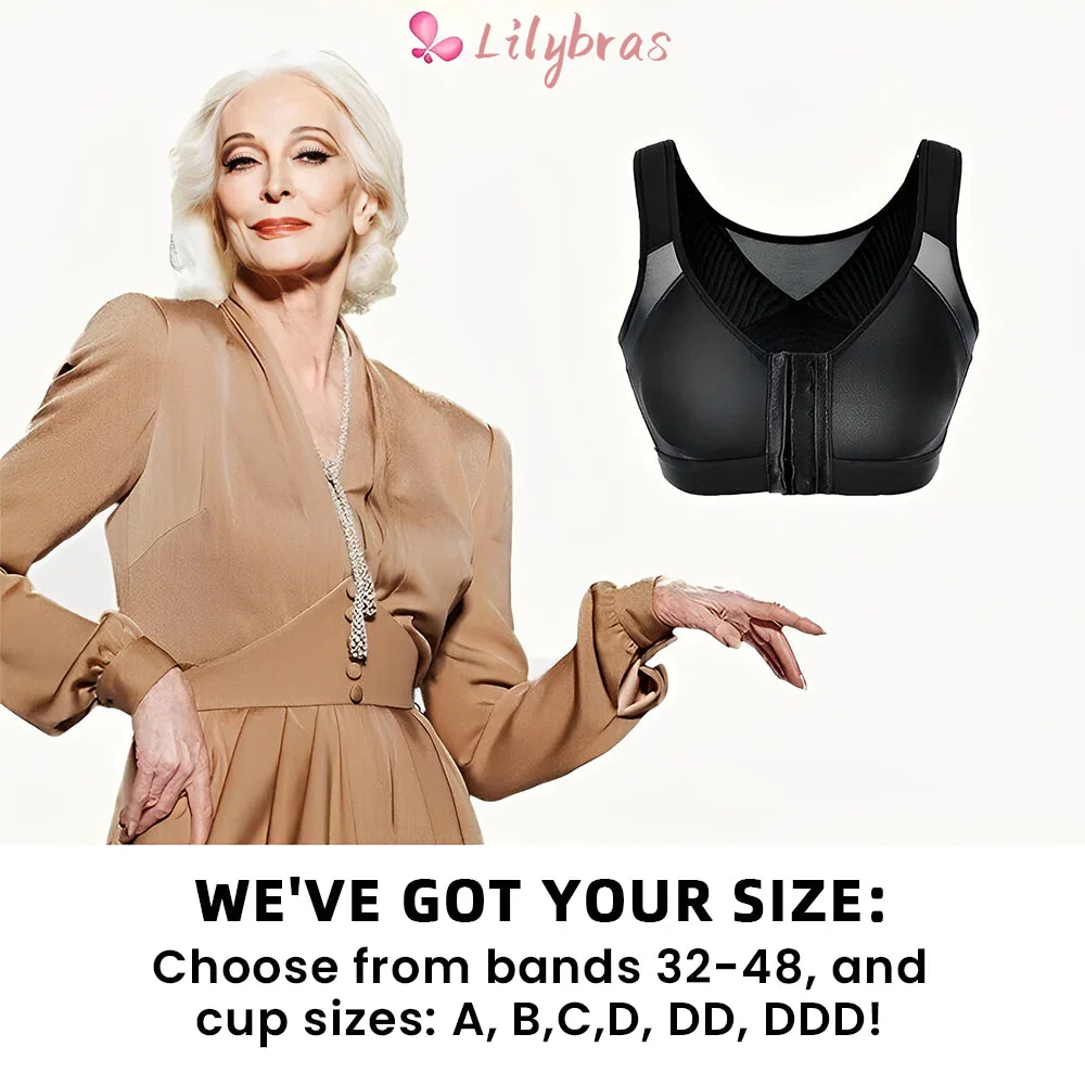 Adjustable Chest Brace Front Closure Bras (3 PACK)