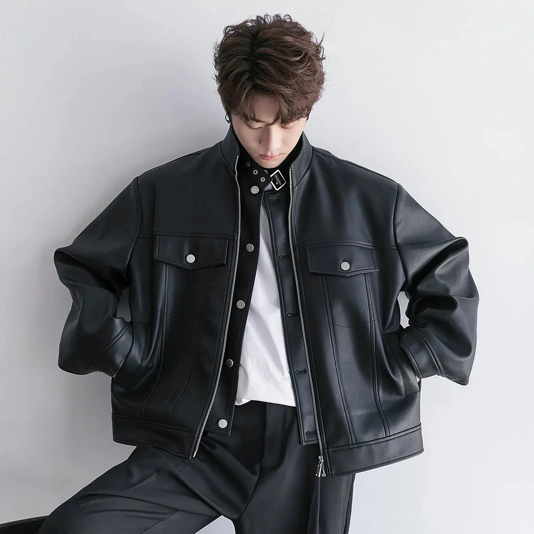 Aonga Two-piece Short Leather Jacket