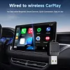 2 in 1 Wireless CarPlay Android Auto Adapter Plug & Play for Factory Wired Cars