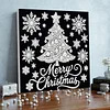 uk.everydayedeals DIY Pearl Painting With Frame - Handmade Self-Adhesive Pearls - Christmas Tree(25*25cm)