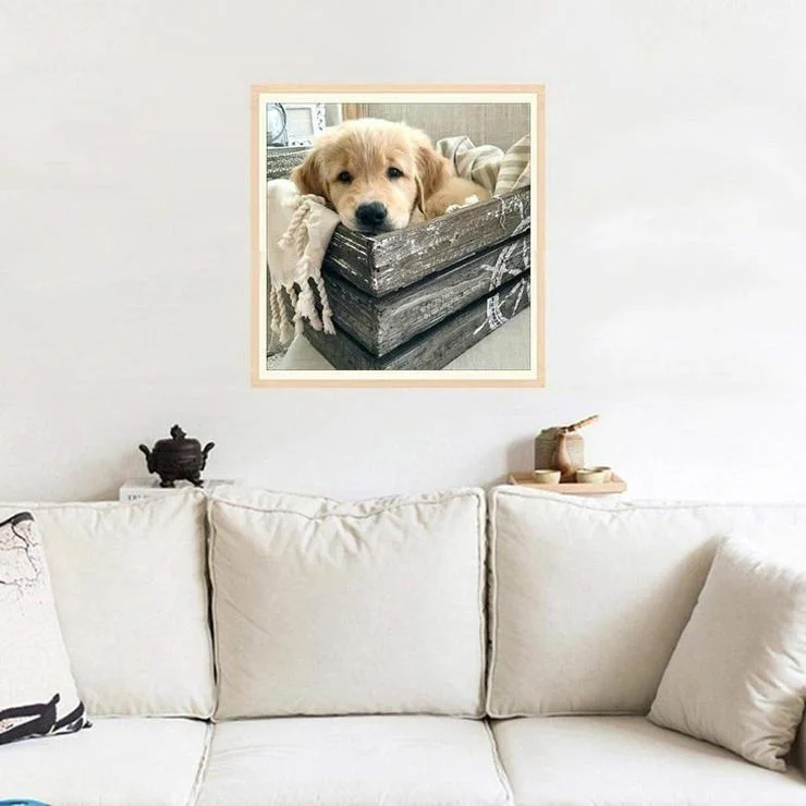Diamond Painting - Full Round Drill - Lazy Dog(30*30cm)