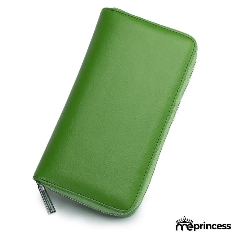 Unisex Multiple Compartment RFID Technology Anti-Scanning Card Slot Currency Wallet