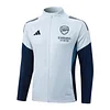 25/26 Arsenal light gray long zipper  Training Jacket Set