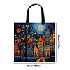 Colorful Houses-11CT DIY Stamped Cross Stitch Shopping Bag 40*40cm/15.75*15.75in
