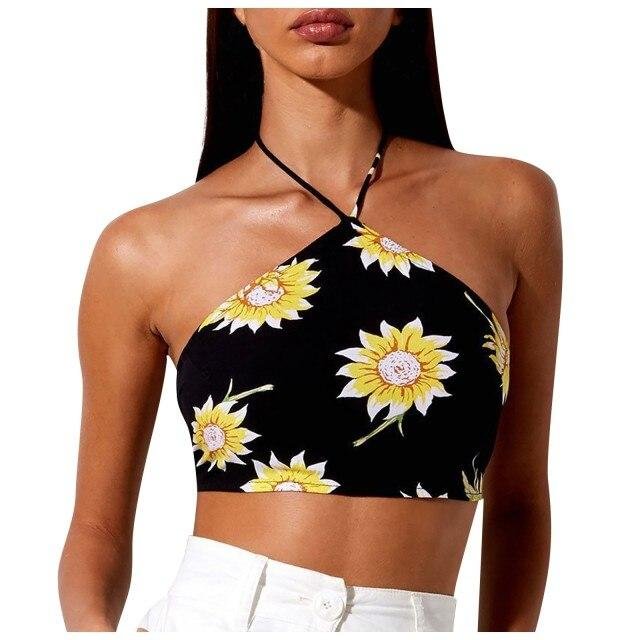Sexy Halter Women Shirt Leopard Sleeveless Blouses Women Super-short Top Summer Street Style Womens Blouses And Tops Slim - Shop Trendy Women's Fashion | TeeYours