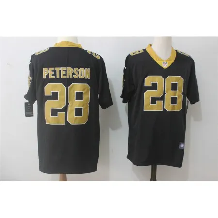 Men's  New Orleans Saints #28 Adrian Peterson Black Team Color Stitched NFL Vapor Untouchable Limited Jersey