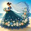 Diamond Painting-DIY Crystal Rhinestone Wedding Dress Girl(Box Packaging)
