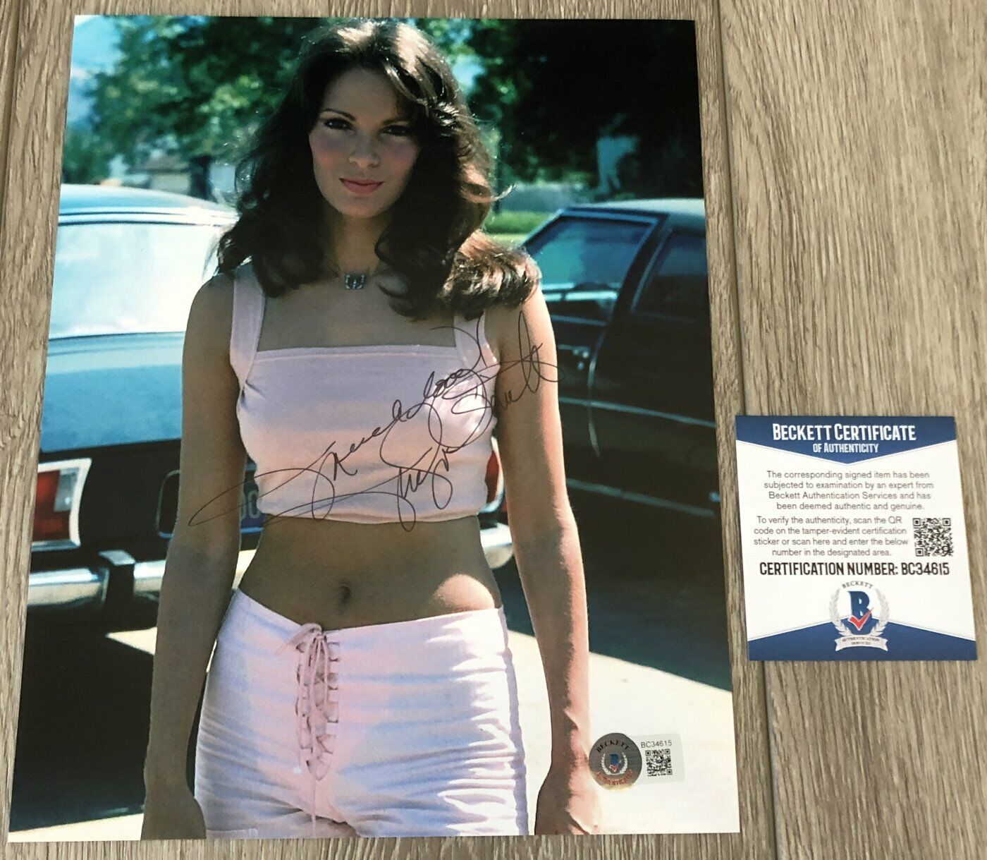 JACLYN SMITH SIGNED AUTOGRAPH CHARLIE'S ANGELS 8x10 Photo Poster painting E w/ BECKETT BAS COA